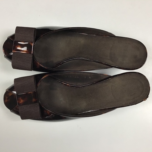 Stuart Weitzman Canndy Tortoise Patent Mule 7M - Picture 4 of 9